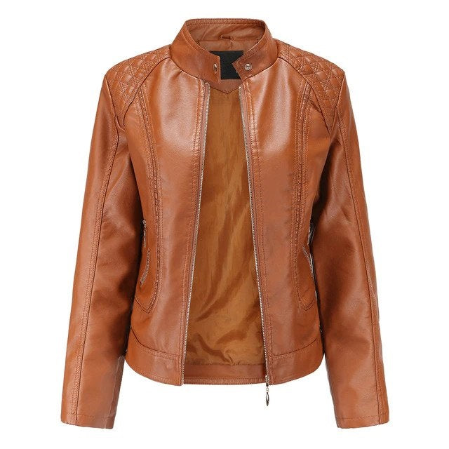 Womens Velvet Genuine Lambskin Leather Jacket