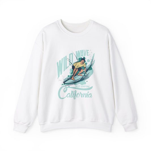 Wild Wave California Unisex Heavy Blend™ White Sweatshirt