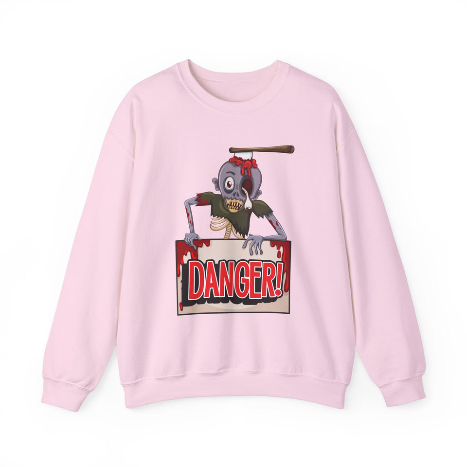 Danger Unisex Heavy Blend™ White Sweatshirt