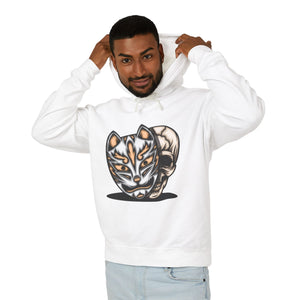 Fox Mask Casual Wear - Unisex Lightweight Hooded Sweatshirt