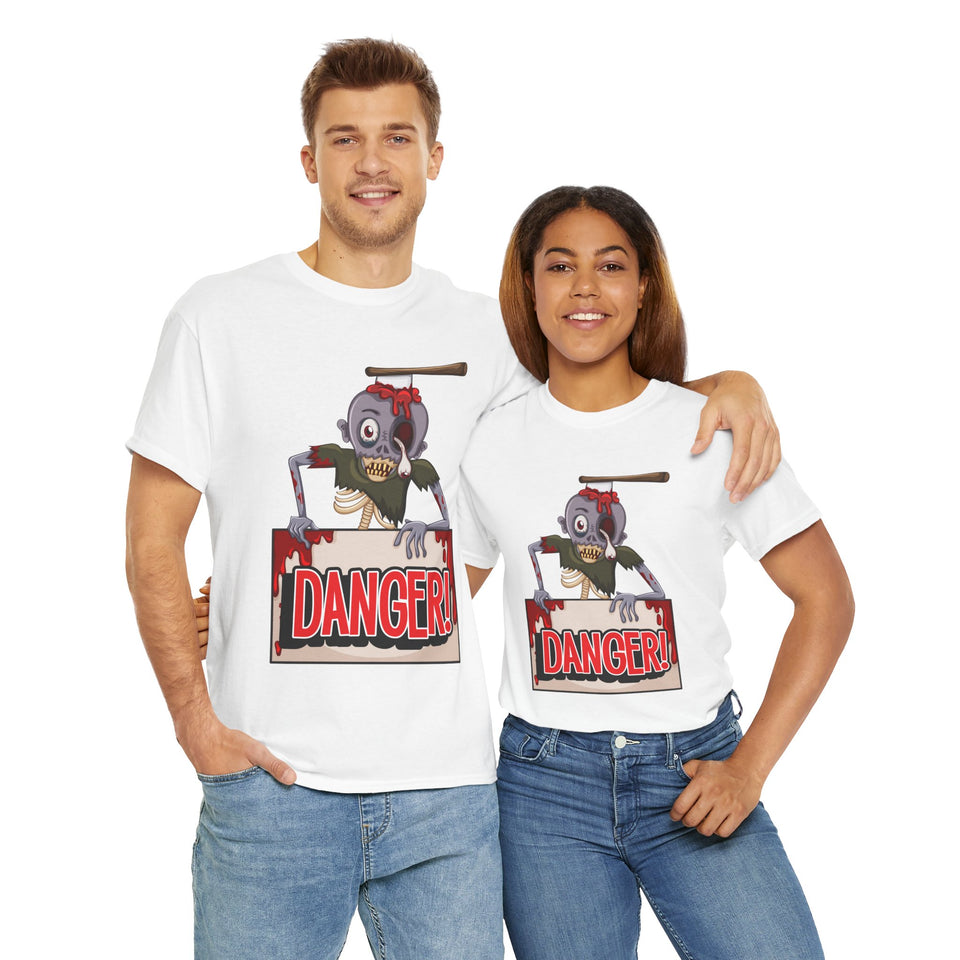 Danger Casual Wear Unisex Heavy Cotton T-Shirts