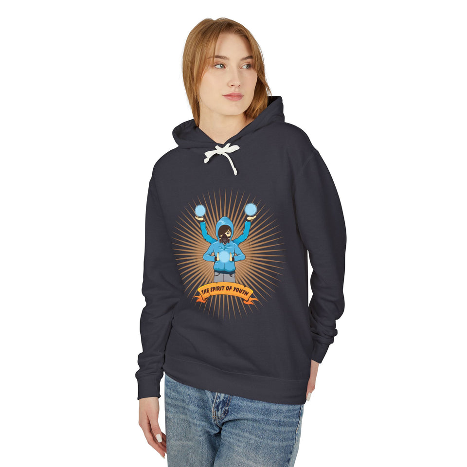 The Spirit Of Youth Casual Wear - Unisex Lightweight Hooded Sweatshirt