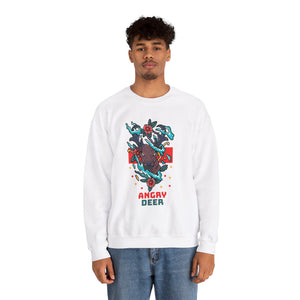 Angry Deer Unisex Heavy Blend™ White Sweatshirt