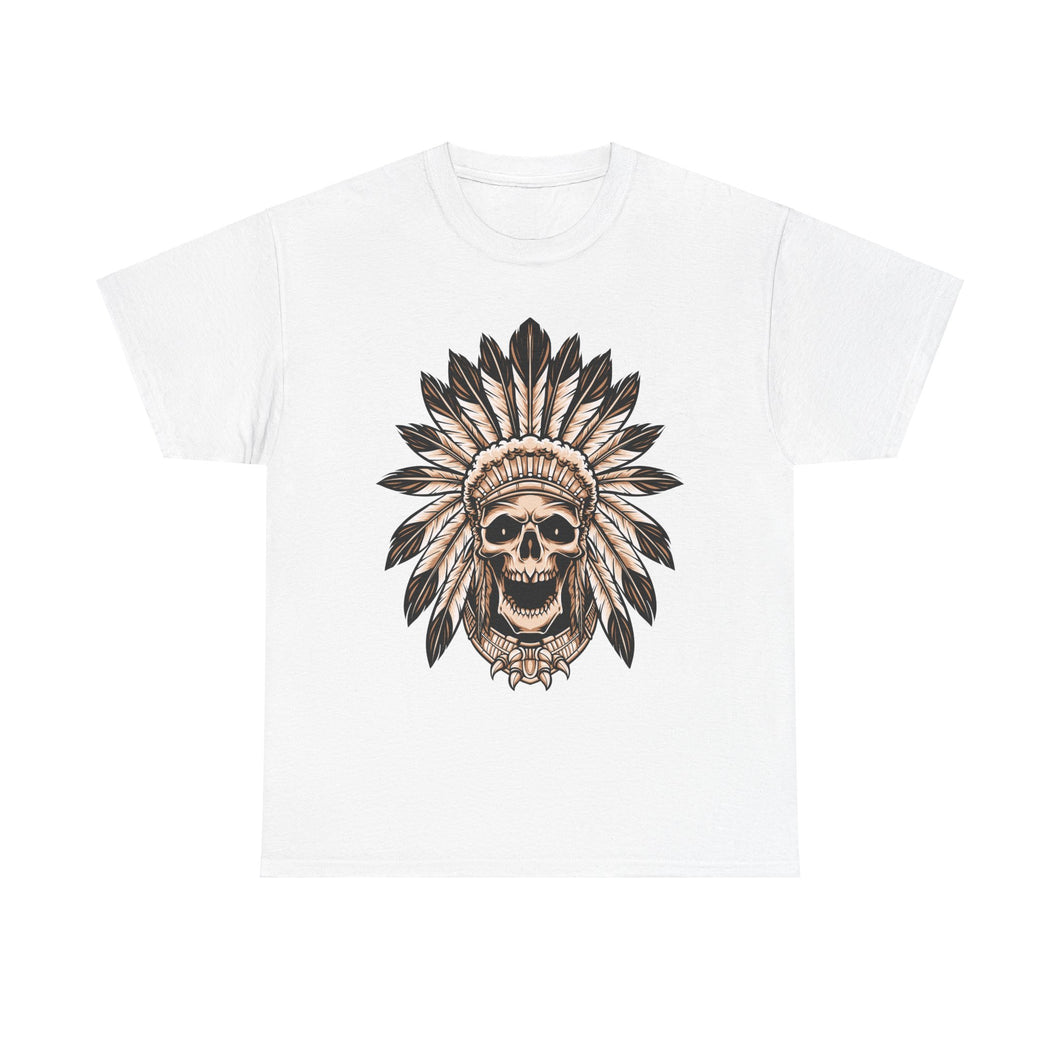 Vintage Warrior Skull Casual Wear Unisex Heavy Cotton T-Shirts