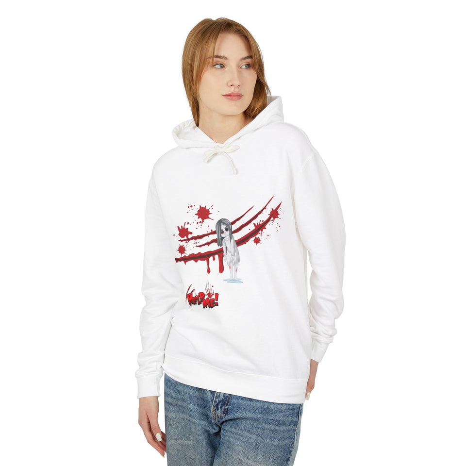 Help Me Casual Wear - Unisex Lightweight Hooded Sweatshirt