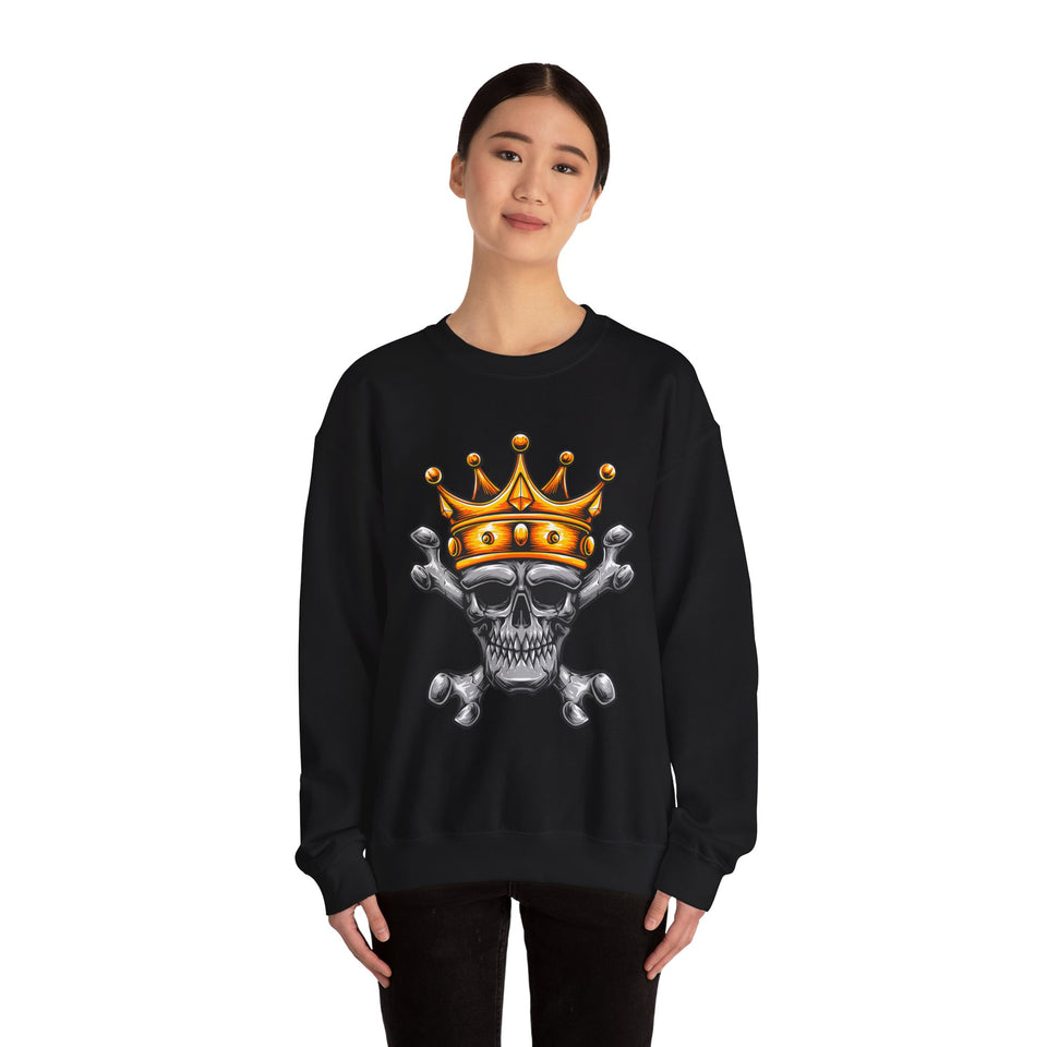 Bone Skull Unisex Heavy Blend™ White Sweatshirt