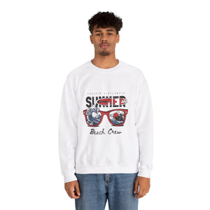 Summer Beach Crew  Unisex Heavy Blend™ White Sweatshirt