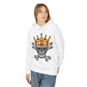 Bone Skull Casual Wear - Unisex Lightweight Hooded Sweatshirt