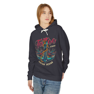 Tattoo Casual Wear - Unisex Lightweight Hooded Sweatshirt