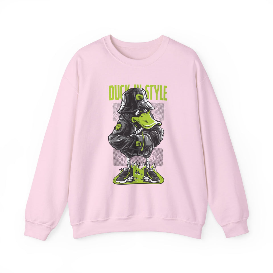 Duck in Style  Unisex Heavy Blend™ White Sweatshirt