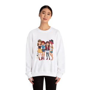 Friends Together Girls Heavy Blend™ White Sweatshirt