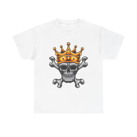Bone Skull Casual Wear Unisex Heavy Cotton T-Shirts