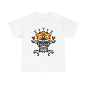 Bone Skull Casual Wear Unisex Heavy Cotton T-Shirts