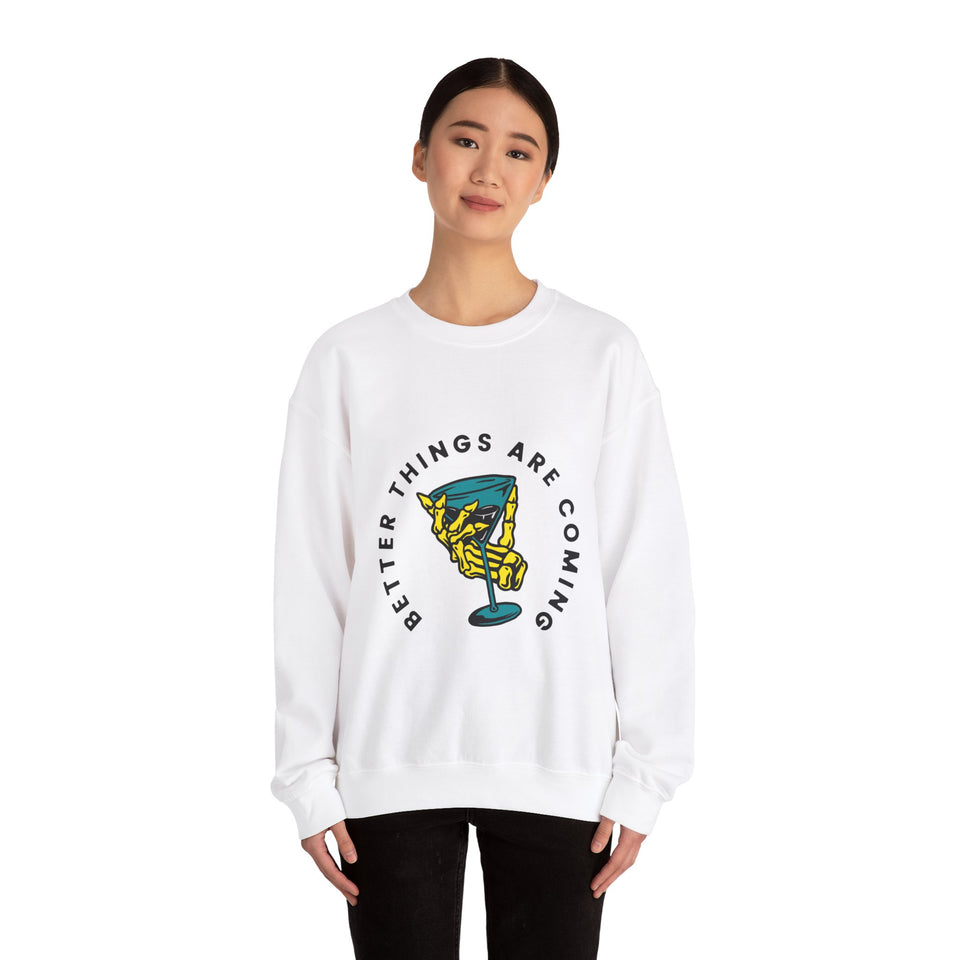 Better Things Are Comming Unisex Heavy Blend™ White Sweatshirt