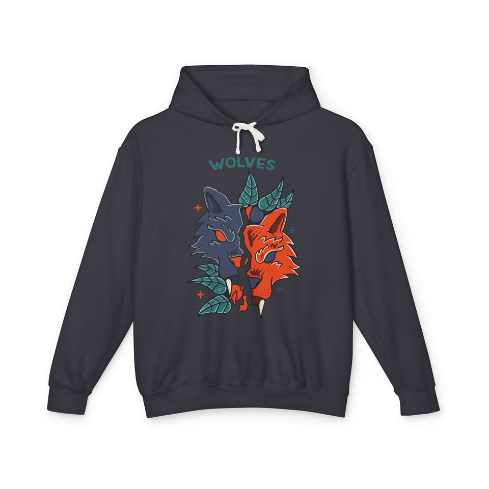 Wolves Causal Wear - Unisex Lightweight Hooded Sweatshirt