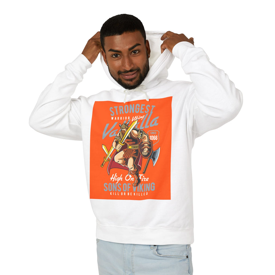 Strongest Sons of Vicking Casual Wear - Unisex Lightweight Hooded Sweatshirt