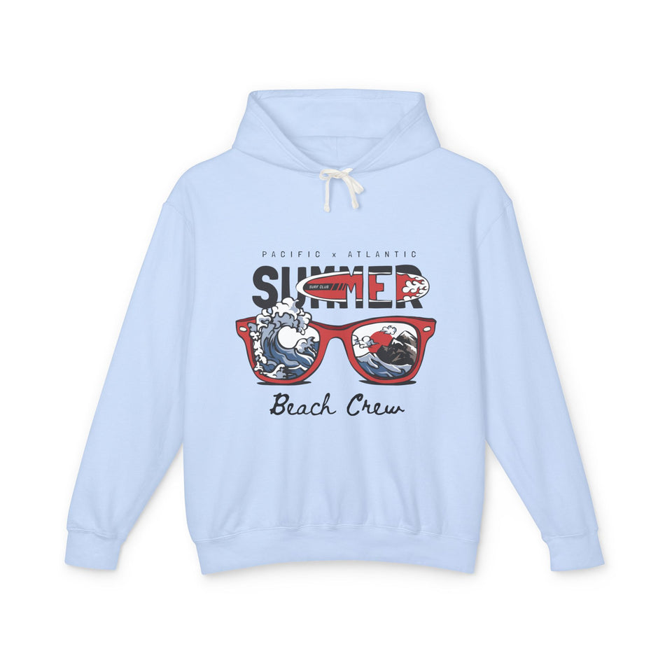 Summer Beach Crew Casual Wear - Unisex Lightweight Hooded Sweatshirt