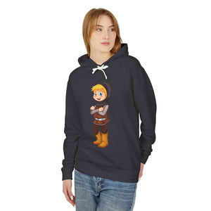 Night Mascot Sword Casual Wear - Unisex Lightweight Hooded Sweatshirt