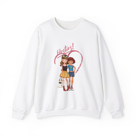 Besties Heavy Blend™ White Sweatshirt