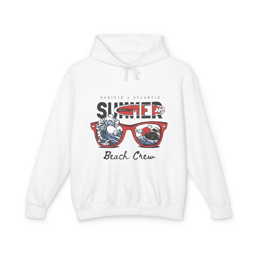 Summer Beach Crew Casual Wear - Unisex Lightweight Hooded Sweatshirt