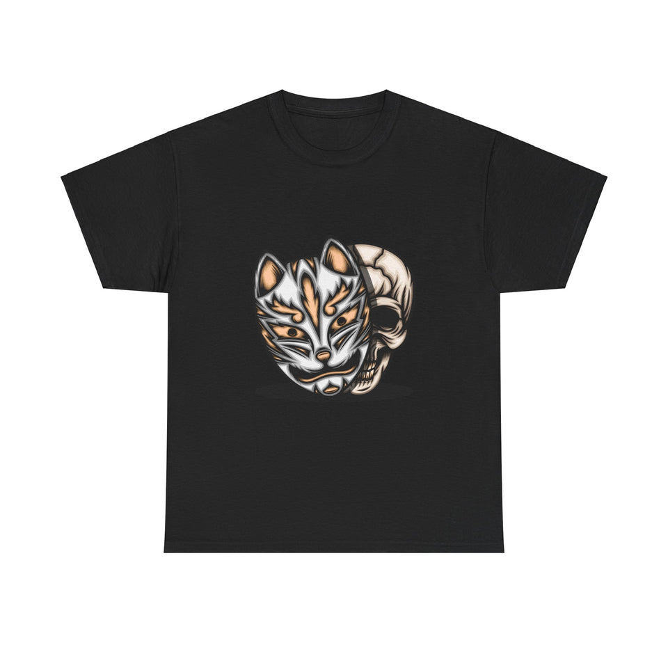 Fox Mask Casual Wear Unisex Heavy Cotton T-Shirts