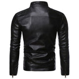 Men’s Black Moto-Biker Slim-fit Pure Sheepskin Leather Jacket