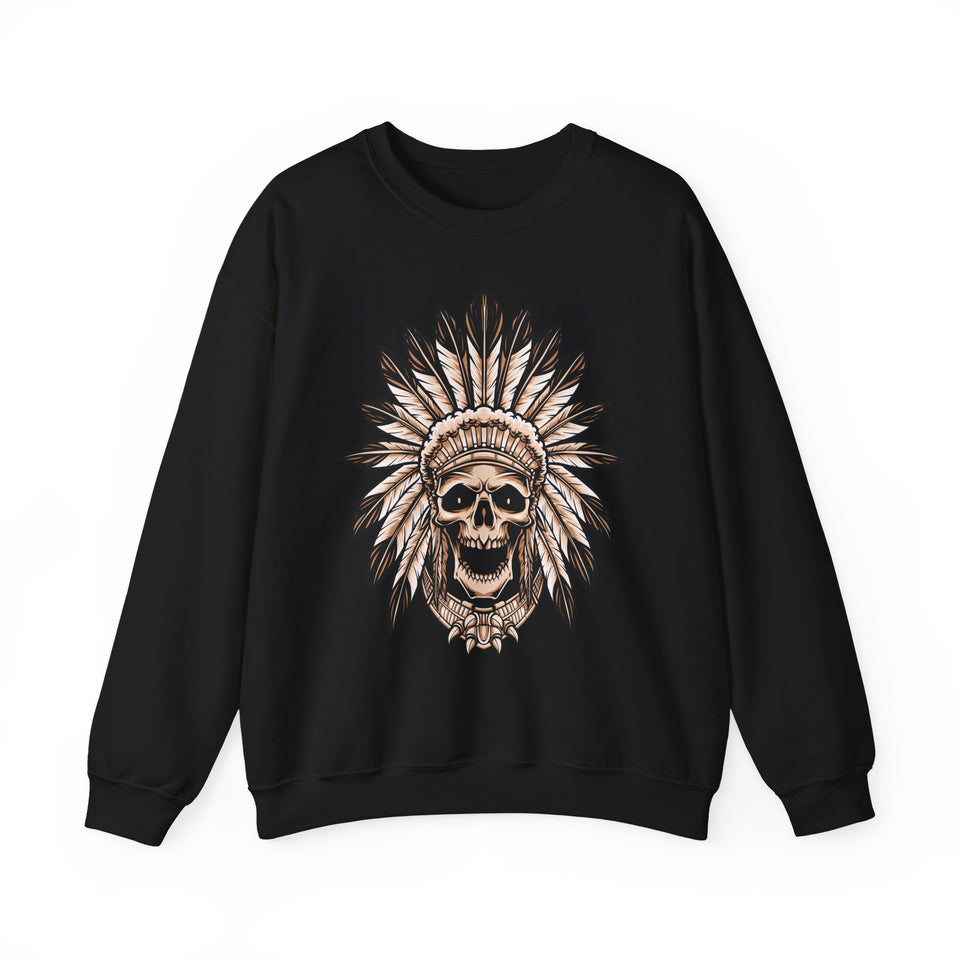 Vintage Warrior Skull Unisex  Heavy Blend™ White Sweatshirt