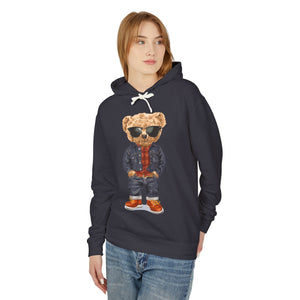 Teddy Bear Casual Wear - Unisex Lightweight Hooded Sweatshirt