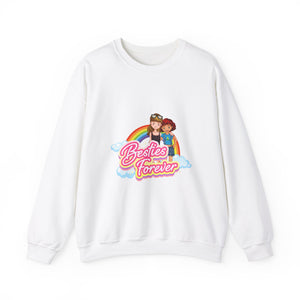 Besties Forever Heavy Blend™ White Sweatshirt