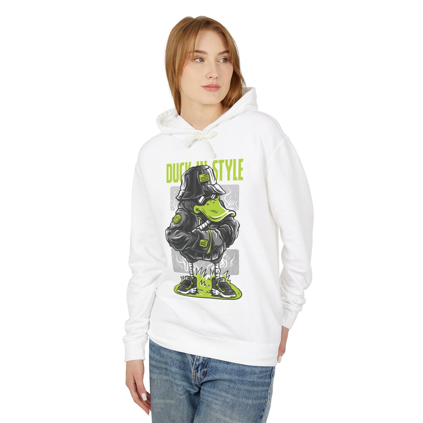 Duck In Style Casual Wear - Unisex Lightweight Hooded Sweatshirt