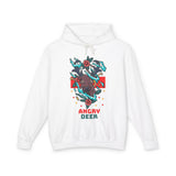 Angry Dear Casual Wear - Unisex Lightweight Hooded Sweatshirt