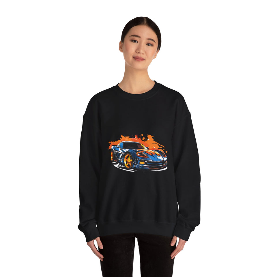 Sports Car Unisex Heavy Blend™ White Sweatshirt