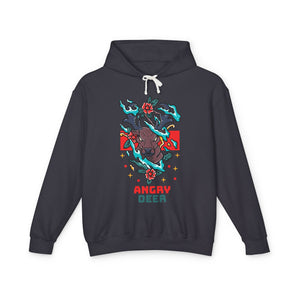 Angry Dear Casual Wear - Unisex Lightweight Hooded Sweatshirt