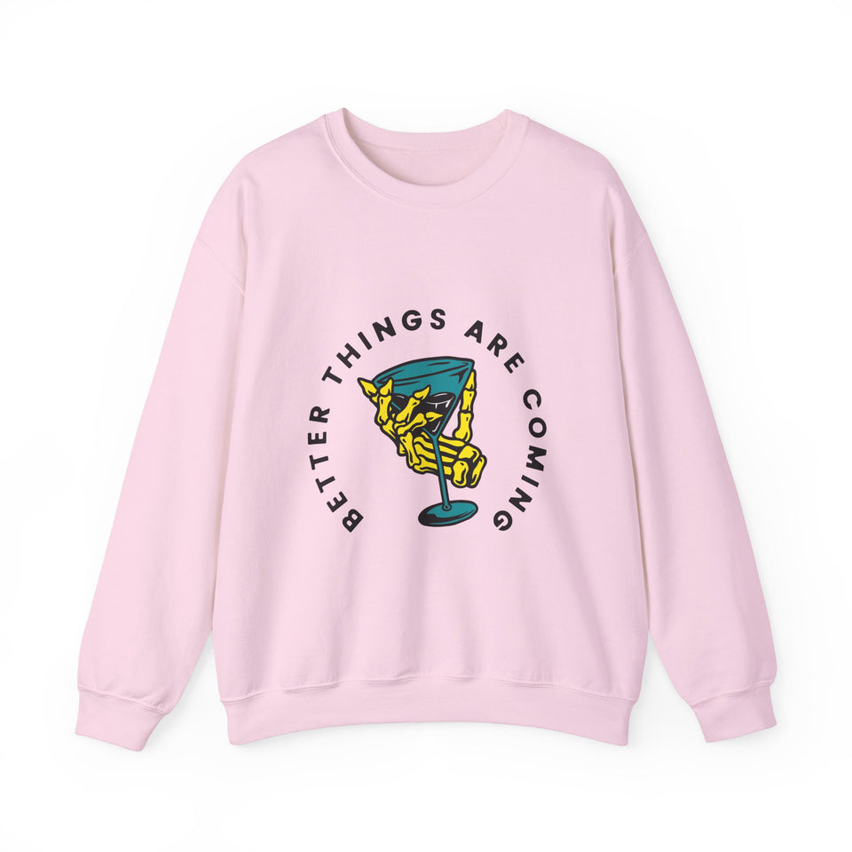 Better Things Are Comming Unisex Heavy Blend™ White Sweatshirt