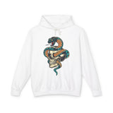 Snake Skull Casual Wear - Unisex Lightweight Hooded Sweatshirt