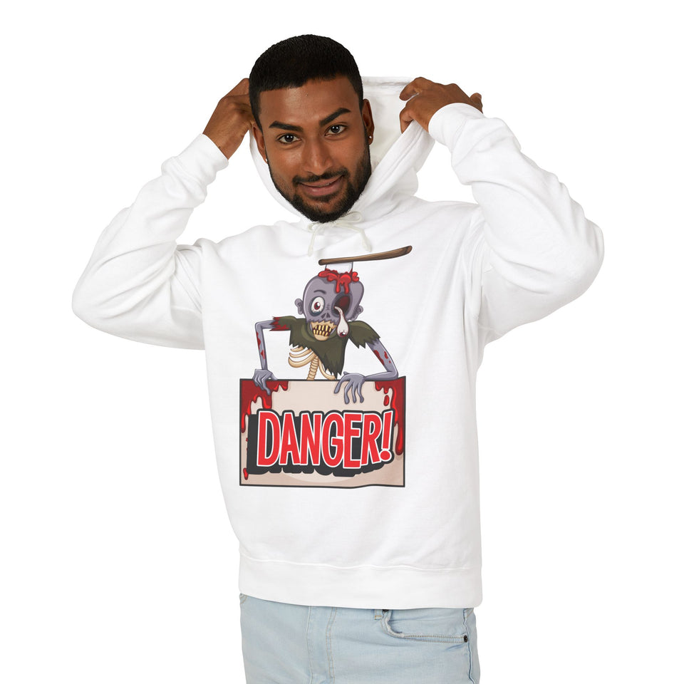 Danger Casual Wear - Unisex Lightweight Hooded Sweatshirt