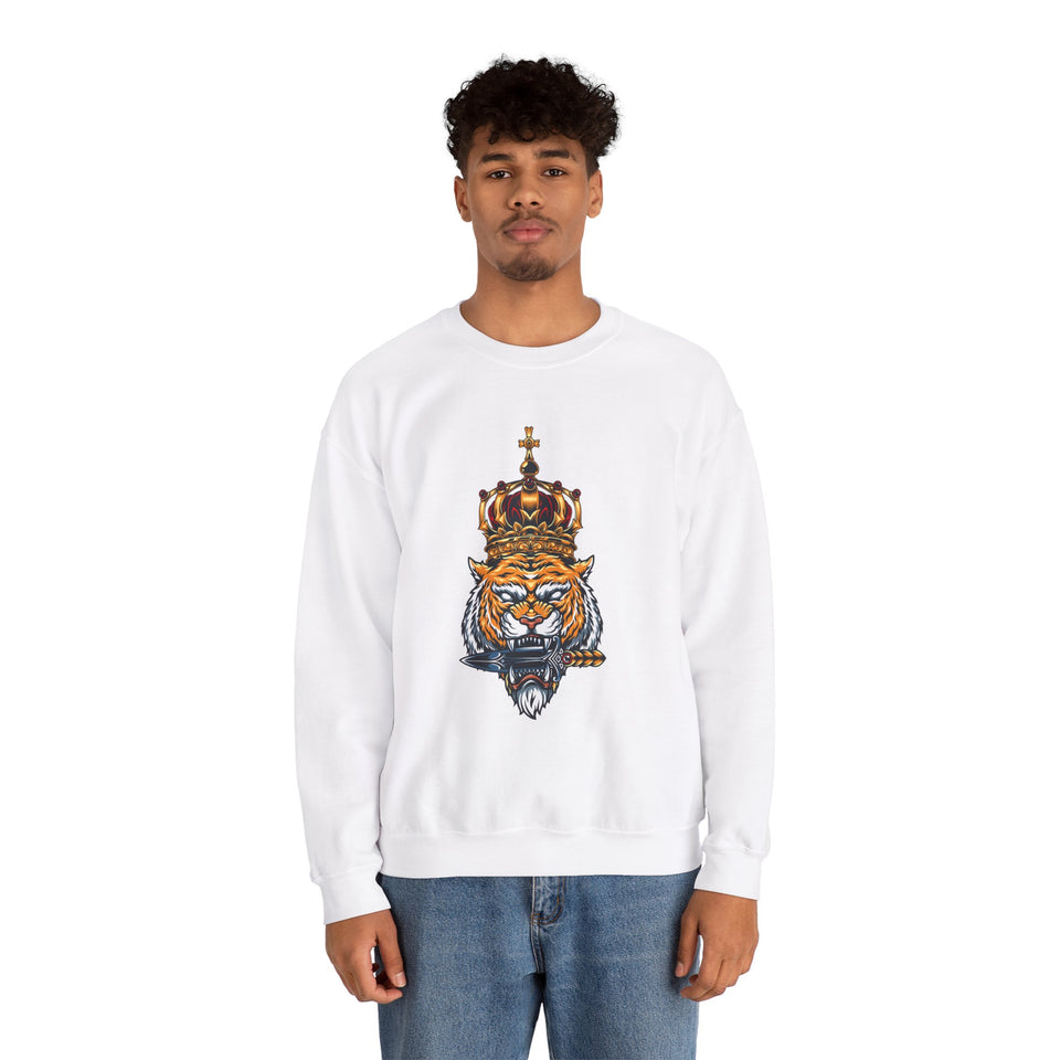 Tiger King Unisex Heavy Blend™ White Sweatshirt