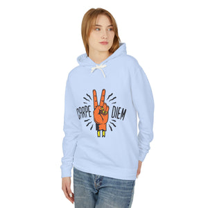 Carpe Diem Casual Wear - Unisex Lightweight Hooded Sweatshirt