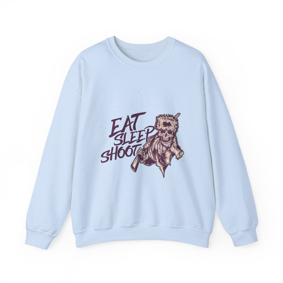 Eat Sleep Shoot  Unisex Heavy Blend™ White Sweatshirt