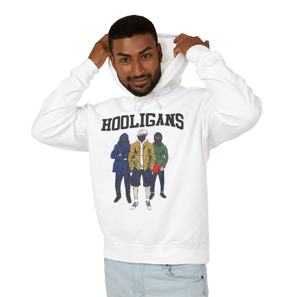 Hooligans Causal Wear - Unisex Lightweight Hooded Sweatshirt