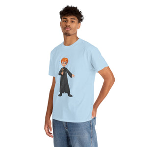 Priest Holding Boy Casual Wear Heavy Cotton T-Shirts