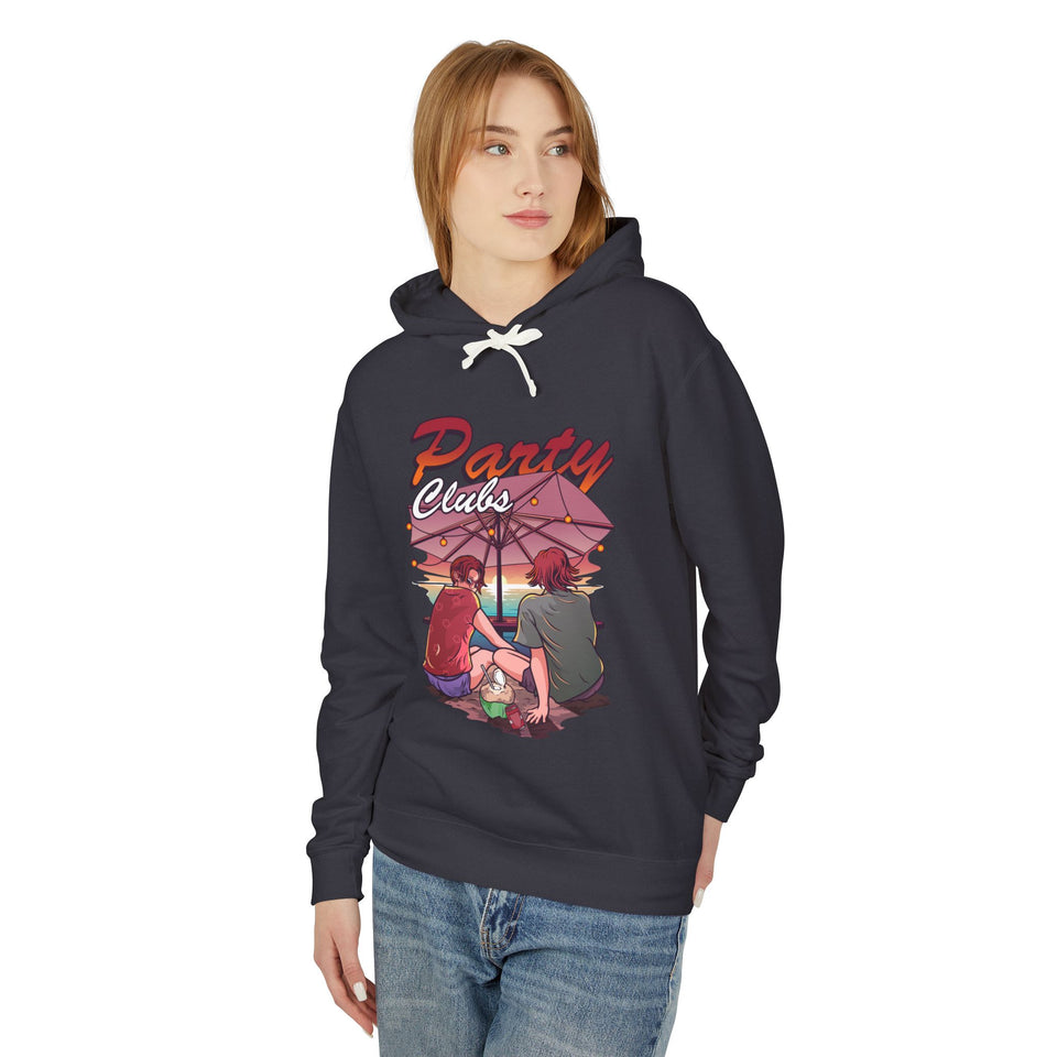 Party Clubs Casual Wear - Unisex Lightweight Hooded Sweatshirt