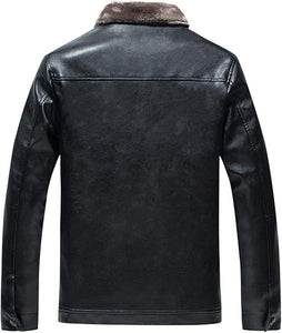 Men's Classic Black Biker Quilted Genuine Sheepskin Leather Jacket