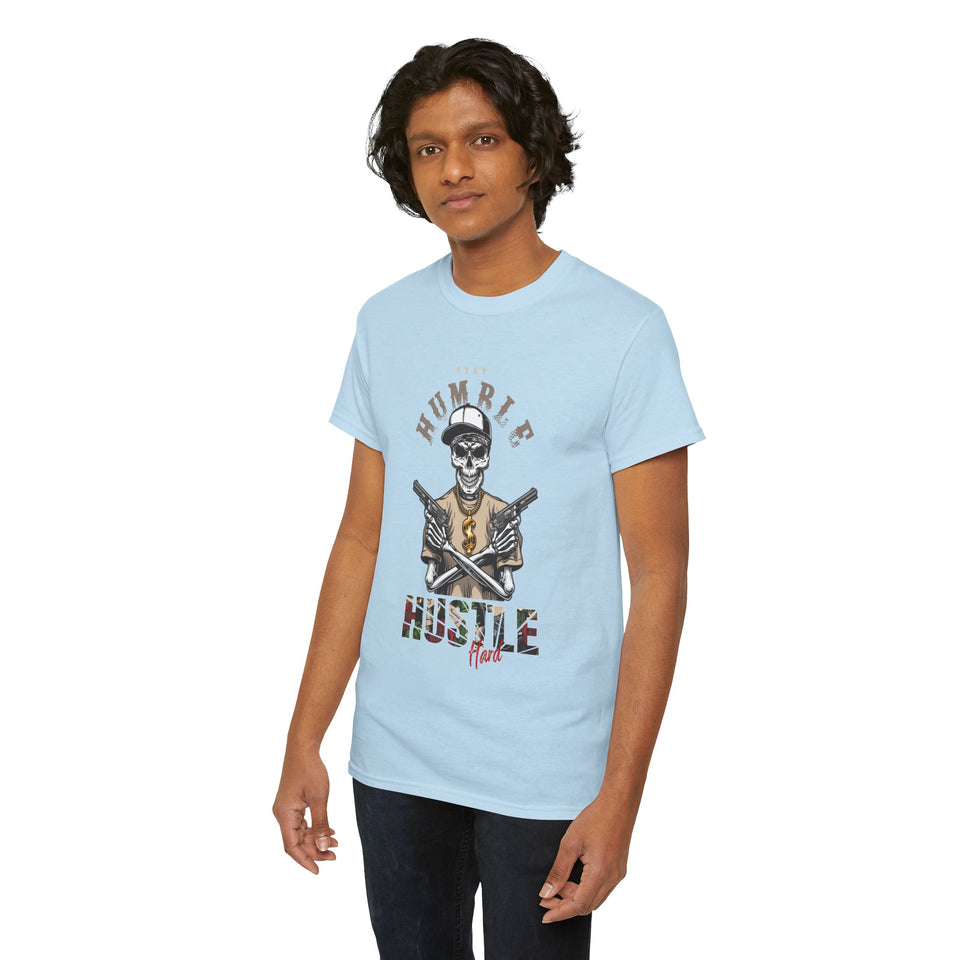 Humble Hustle Casual Wear Unisex Heavy Cotton T-Shirts