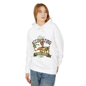 I Love Accounting Casual Wear - Unisex Lightweight Hooded Sweatshirt