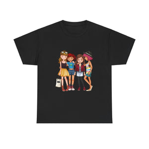 Friends Together Casual Wear Girls Heavy Cotton T-Shirts