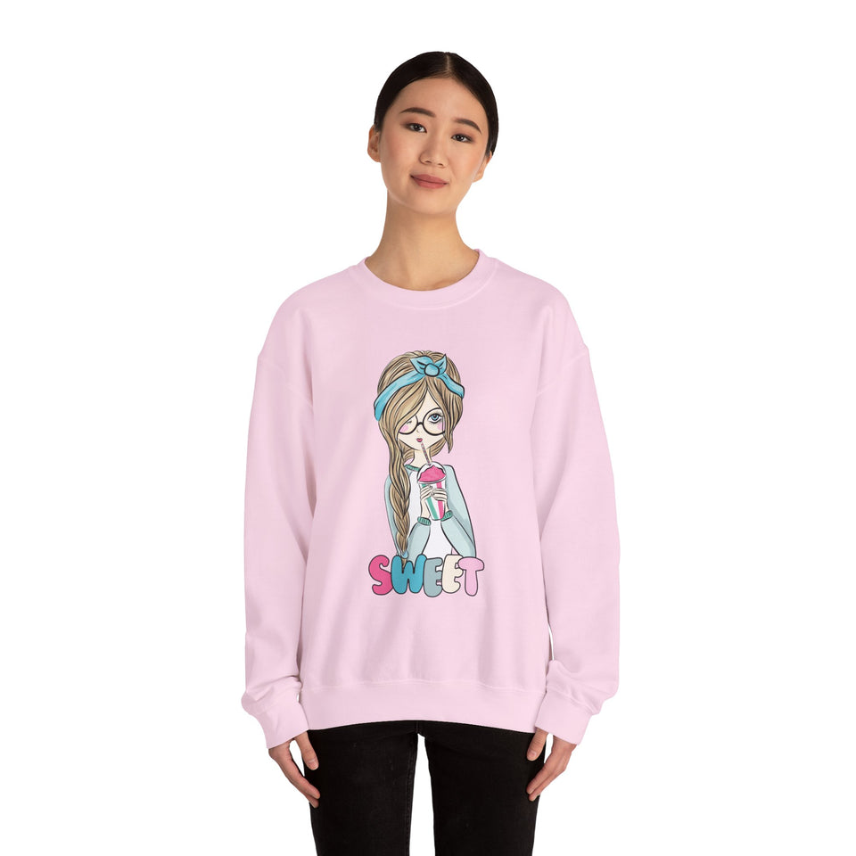 Sweet Girl Heavy Blend™ White  Sweatshirt