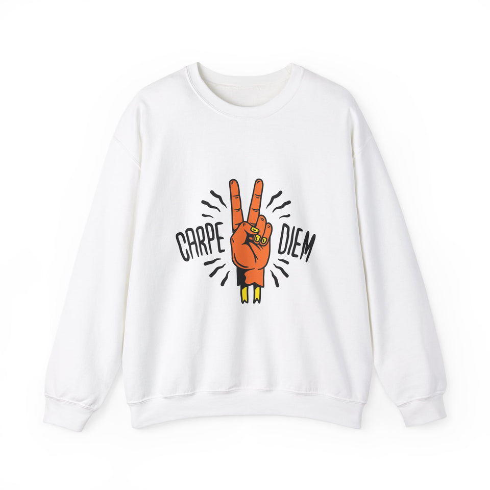 Carpe Diem Unisex Heavy Blend™ White Sweatshirt