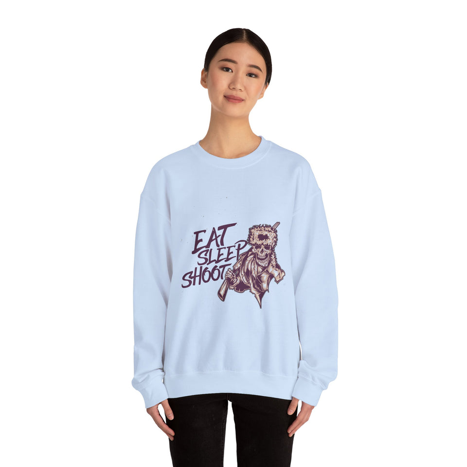 Eat Sleep Shoot  Unisex Heavy Blend™ White Sweatshirt