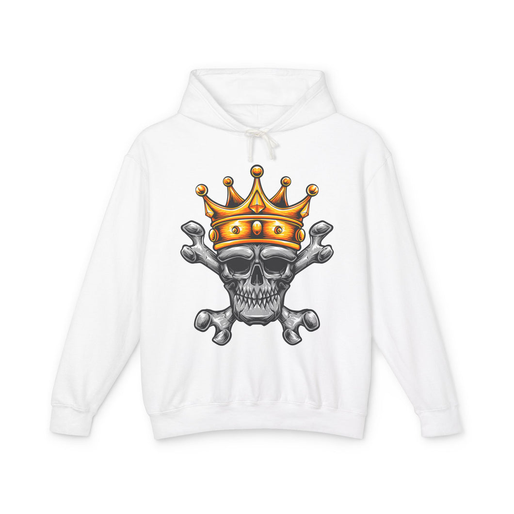 Bone Skull Casual Wear - Unisex Lightweight Hooded Sweatshirt